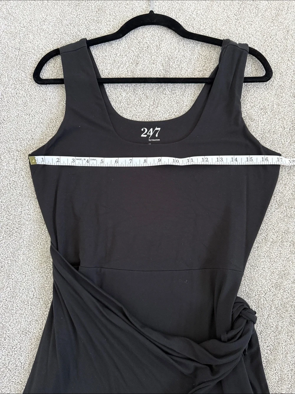 Little Black Tank Dress with Wrap Skirt - Picture 5 of 9